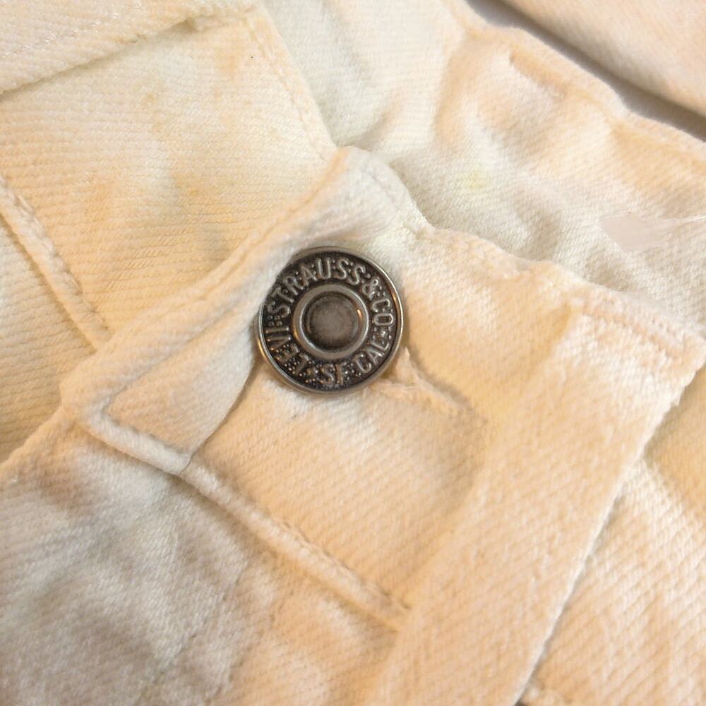 Vtg 90s Levi's 521 White Jeans Orange Tab High Rise Tight Fit Slim Leg 7 READ - Picture 8 of 16